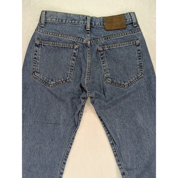 Calvin Klein Size 7 Ankle Jeans 100% Cotton Stone Wash High Rise VTG 90s - Picture 12 of 16